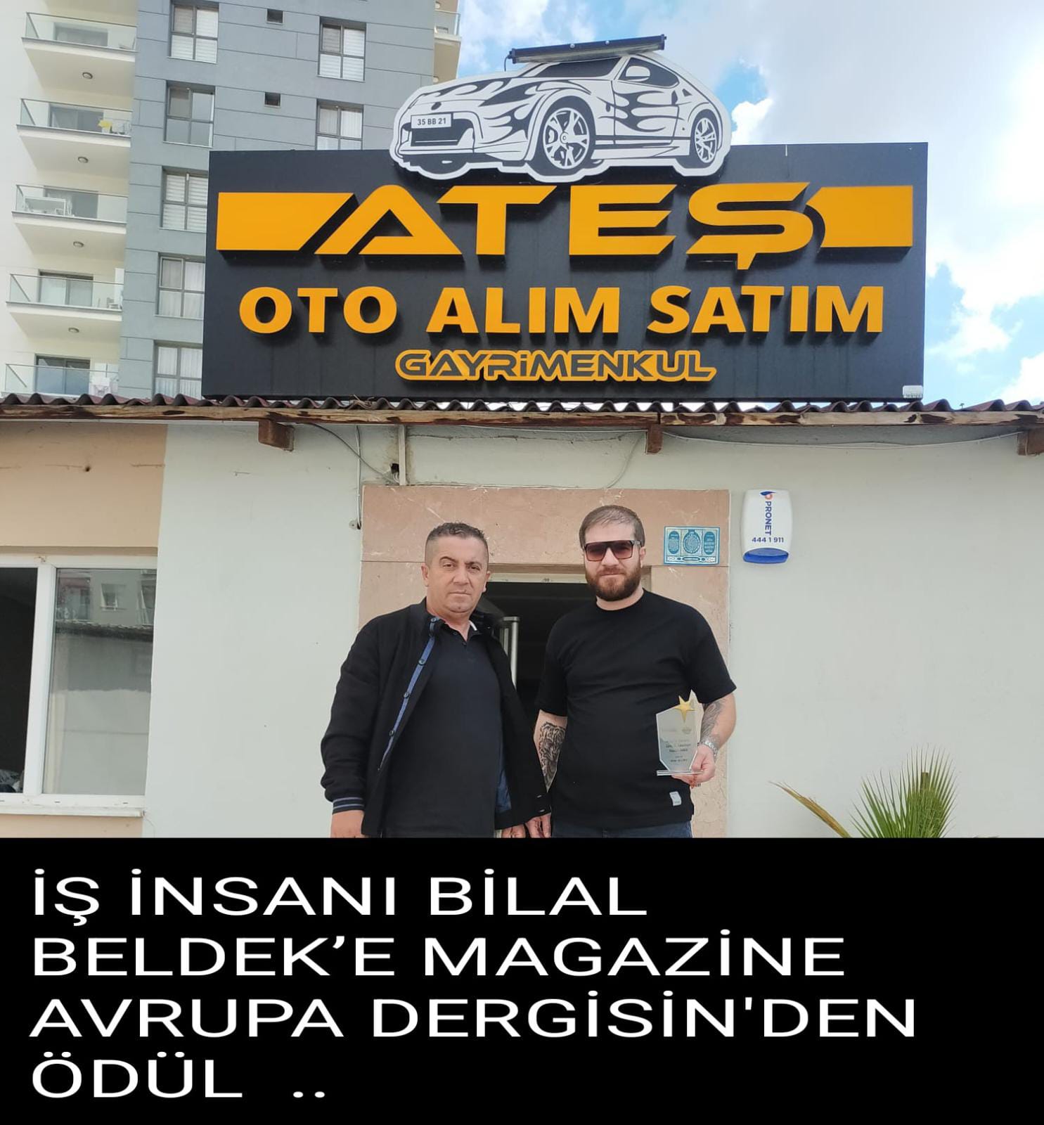 Ünlü iş insanı Bilal Beldek’e Magazine Avrupa Dergisin’den Ödül