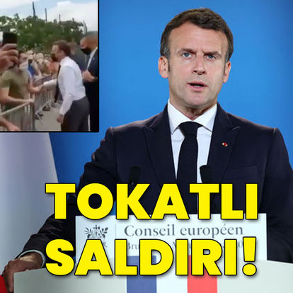 Fransa Cumhurbaşkanı Emmanuel Macron'a tokat atıldı!